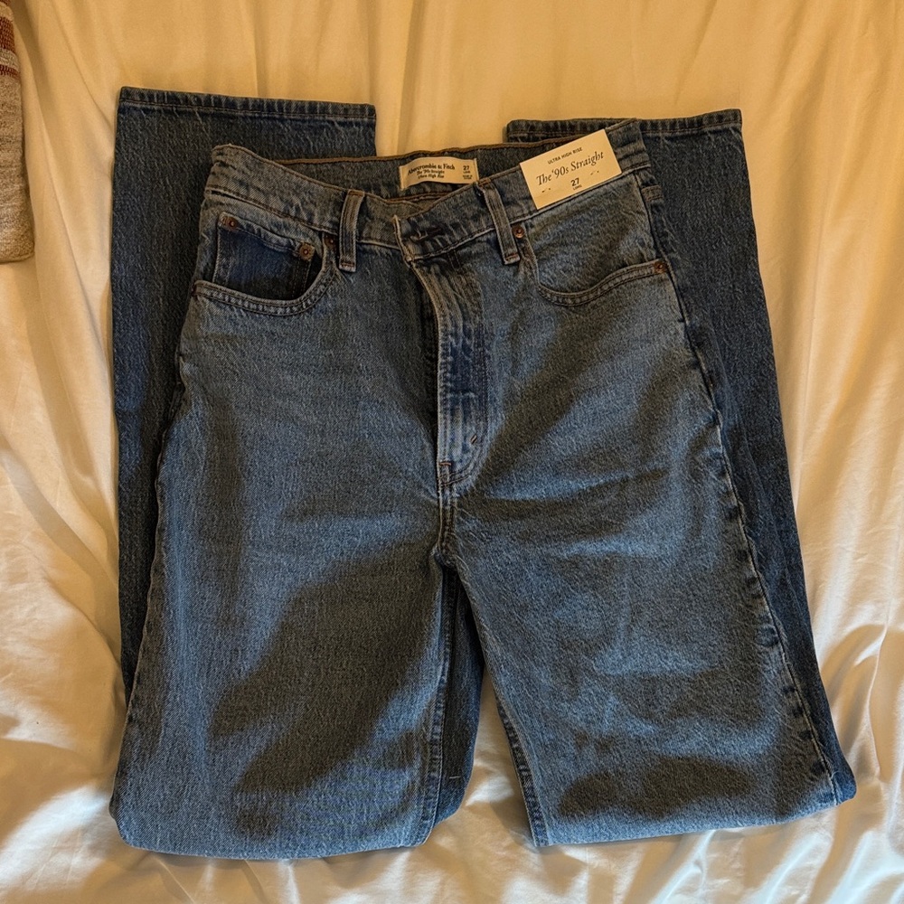 Abercrombie & Fitch Straight Leg Blue Jeans